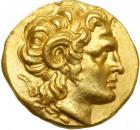 Kingdom of Thrace. Lysimachos, 323-281 BC. Gold Stater (8.47 g) possibly minted at Lysimachia, c. 297-281 BC. EF