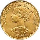 Chile. 100 Pesos, 1946-So. ANACS AU58