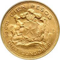 Chile. 100 Pesos, 1946-So. ANACS AU58 - 2