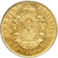 France. 100 Francs, 1869-BB (Strasbourg). PCGS MS63 - 2