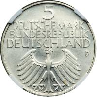 Germany. 5 Mark, 1952-D. NGC MS63 - 2