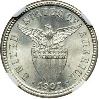 Philippines. 10 Centavos, 1907. NGC MS66 - 2