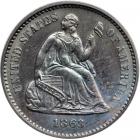 1863 Liberty Seated Half Dime. PCGS MS64