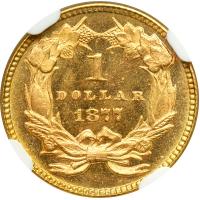 1877 $1 Gold Indian. NGC MS68 - 2
