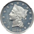 1868 Pattern Eagle. Aluminum, reeded edge. NGC PF65