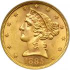 1885-S $5 Liberty. PCGS MS63
