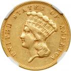 1874 $3 Gold. NGC EF