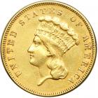 1855 $3 Gold. EF40