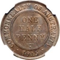 Australia. Halfpenny, 1915-H. NGC AU55 - 2
