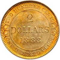 Newfoundland. 2 Dollars, 1888. PCGS MS63 - 2