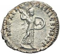 Domitian, AD 81-96. AR Denarius minted at Rome, September AD 88-September 89. EF - 2