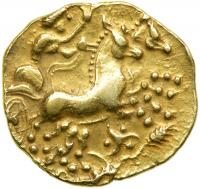 Celtic Coinage, Gaul, Second Century BC. Gold Stater (7.86 g). EF - 2