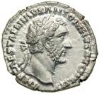 Antoninus Pius, AD 138-161. AR Denarius minted at Rome, c. December AD 152. EF