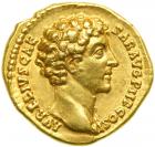 Marcus Aurelius, AD 161-180. Gold Aureus (7.13 g) minted at Rome, c. AD 145-147 while Caesar under Antoninus Pius. EF