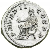 Macrinus, AD 217-218. AR Denarius minted at Rome, December AD 217. EF - 2