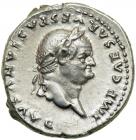 Vespasian, AD 69-79. AR Denarius minted at Rome, January-24 June AD 79. EF