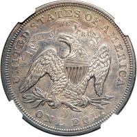 1870-CC Liberty Seated Dollar. NGC AU55 - 2