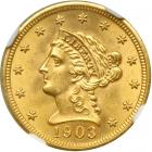 1903 $2.50 Liberty. NGC MS66