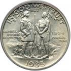 1935-P,D,S Boone Half Dollar Set. Small 1934 on Reverse. PCGS MS66