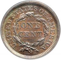 1843 N-4 R1 Petite Head with Reverse of 1844. PCGS MS64 - 2