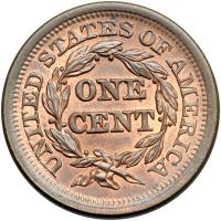 1851 N-1 R3 Base of first 1 Repunched MS63. - 2