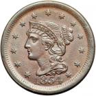 1854 N-12 R2 Repunching Below 1 AU58.