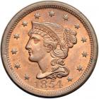 1854 N-20 R3 Stray 1 Punched into Dentils MS63+.