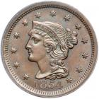 1854 N-24 R2+. PCGS MS64