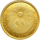 Costa Rica. 4 Escudos, 1835-CR-F. NGC AU55