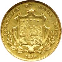 Costa Rica. &frac12; Onza, 1850-JB. NGC AU55 - 2