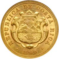 Costa Rica. 20 Colones, 1900. NGC MS62 - 2