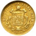 Costa Rica. 1 Peso, 1872-GW. NGC AU53