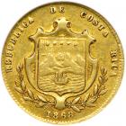 Costa Rica. 5 Pesos, 1868-GW. NGC EF45