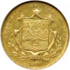Costa Rica. 10 Pesos, 1870-GW. NGC EF40