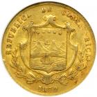 Costa Rica. 10 Pesos, 1872-GW. NGC EF40