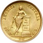 Costa Rica. &frac12; Escudo, 1854-JB. NGC AU50