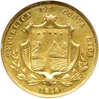 Costa Rica. &frac12; Onza, 1850-JB. NGC EF45 - 2