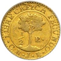 Costa Rica. &frac12; Escudo, 1846-CR JB. PCGS AU53 - 2