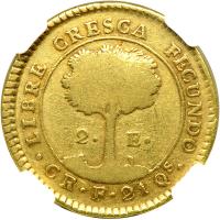 Costa Rica. 2 Escudo, 1835-CR- F. NGC F15 - 2