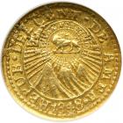 Costa Rica. &frac12; Escudo, ND. NGC AU55