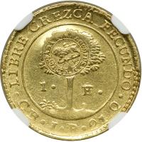 Costa Rica. Escudo, ND. NGC AU50 - 2