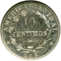 Costa Rica. Pattern 10 Centimos, 19XX. NGC PF65 - 2
