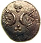 Britain. Celtic Coinage, Iceni. Early Freckenham type, c. 45-40 BC. Gold Stater (5.46 g). VF-EF