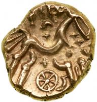 Britain. Celtic Coinage, Dobunni. Antedrig, c. 10 BC-AD 10. Gold Stater (5.41 g). EF - 2