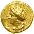 Sicily, Siculo-Punic Coinage, c. 335 BC. Gold Stater (9.39 g). VF