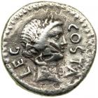 Brutus, d. 42 BC. AR Denarius (3.60 g) minted 43-42 BC at a mint moving with Brutus. VF