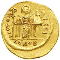 Phocas, 602-610. Gold Solidus (4.46 g) minted at Constantinople. EF - 2