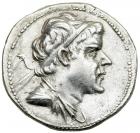 Kingdom of Baktria. Eukratides I, c. 171-145 BC. AR Drachm (4.17 g). EF
