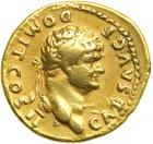 Domitian, AD 81-96. Gold Aureus (7.15 g) minted at Rome, AD 73-75. VF