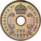 East Africa & Uganda. 10 Cents, 1937-KN. NGC PF67